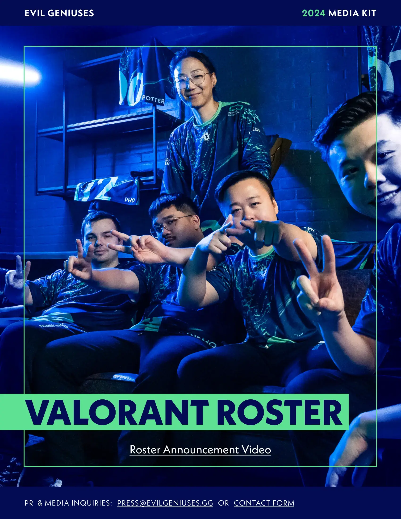 media kit valorant roster page